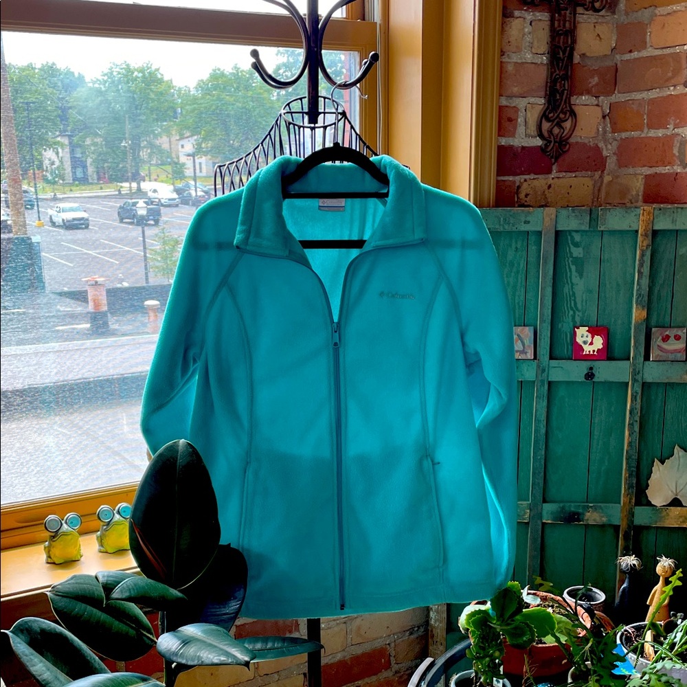 Columbia Aqua Blue Fleece Jacket